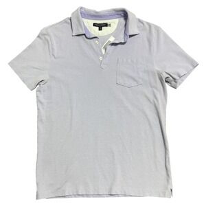 Banana Republic Polo Shirt Mens Medium Purple Performance Pique‎ Golf Stretch